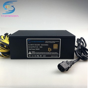 Buy free ship 1600W psu for antminer s9 S7 A6 A7 S7 S9 L3 L3+ BTC miner machine server pc power supply for bitcoin miner power cable