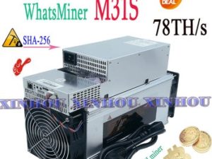 Buy New WhatsMiner M31S 78T Bitcon BTC BCH mine With PSU Asic miner better than M20S M21S Innosilicon T3 T2T Antminer T17 S17+ S9 T9
