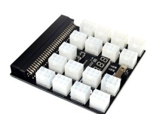 Buy PCI-E 17X6Pin Power Supply Breakout Board Adapter Converter 12V for Ethereum BTC Antminer Miner Mining HP Server PSU GPU