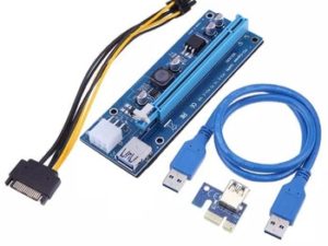 Buy PCI-E 1X to 16X Riser Card 60CM PCI Express USB 3.0 PCI-E SATA to 6Pin Power Cable For BTC ETH XMR Bitcoin Mining Antminer Miner