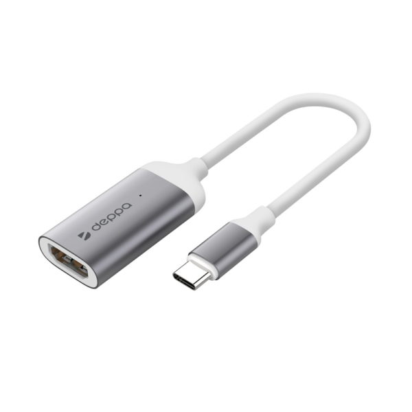 Адаптер Deppa USB-C/HDMI, серебристый