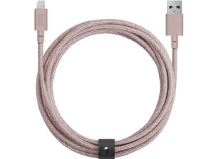 Кабель Native Union Belt Cable XL Lightning/USB 3м, розовый