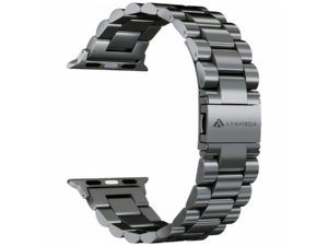 Ремешок Lyambda Keid из нержавеющей стали для Apple Watch 42/44 mm, черный