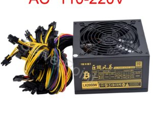 Buy AC 110-220v ATX Pc 2000W Power Supply 8 Graphics Card Ethereum ETH BTC Mining Antminer Psu For US CA BR Voltage