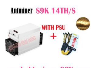 Buy Used Old  BTC BCH 7nm Asic Miner AntMiner S9K 14T WITH PSU 2150W Better Than BITMAIN S9 S9j Z9 WhatsMiner M3 M10 in Stock Ship