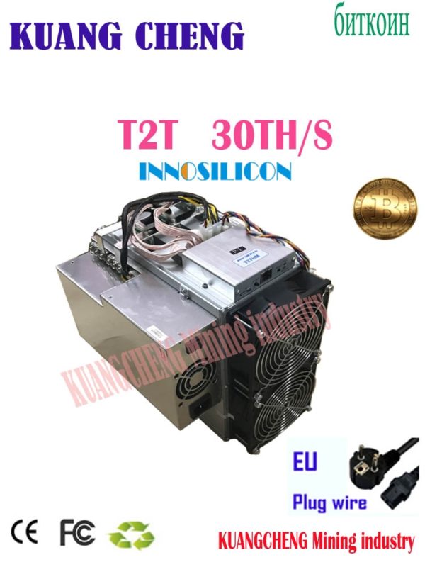 Buy USED OLD Innosilicon T2T 30T sha256 asic miner T2 Turbo 30Th/s bitcoin BTC Mining machine with psu Better Than Antminer S9 z9 b7