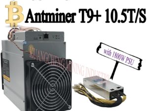 Buy only 80-90% new AntMiner T9+ 10.5T miner 16nm BTC Bitcoin Mining machine from bitmain T9 plus 10.5Th/s