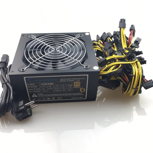 Buy free ship 1600w computer power supply mining rig antminer pico psu asic bitcoin miner for rx 470 rx 580 rx 570 rx480 atx btc