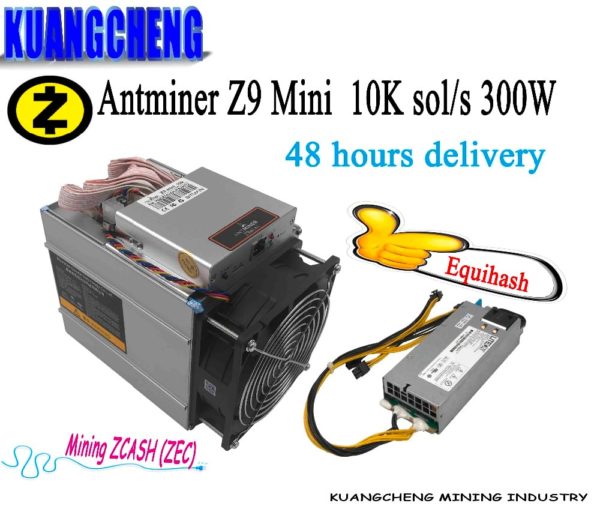 Buy KAUNGCHENG old ZCASH Asic Antminer Z9 Mini 10k (with psu) BITMAIN z9 zec BTC Miner on Equihash nicehash Deliver DHL ems no tax