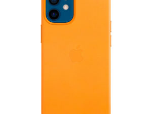 Чехол Apple Leather Case with MagSafe для iPhone 12 mini, кожа, «золотой апельсин»
