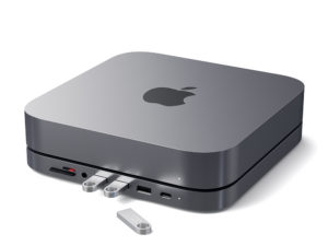 Док-станция Satechi Aluminum Stand Hub серый космос, для Mac mini