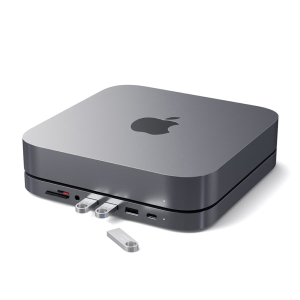 Док-станция Satechi Aluminum Stand Hub серый космос, для Mac mini