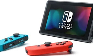 Игровая приставка Nintendo Switch rev.2 32 ГБ неоновый синий, неоновый красный
