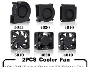 Купить 2 Pieces Sleeve 5015/4010/4020/3010/5010 12V&24V Cooling Turbo Fan Brushless 3D Printer Parts 2PIN DC Cooler Blower Part Fans цена вас порадует
