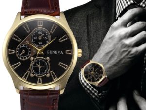 Купить Fashion Retro Design Men's Watch Leather Band Analog Quartz Wrist Watches Male Clock reloj hombre relogio masculino Dropshipping цена вас порадует