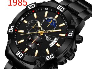 Купить Relogio Masculino NIBOSI Black Watch Men Chronograph Sport Top Brand Luxury Black Quartz Stainless Steel Water Resistant Watch цена вас порадует