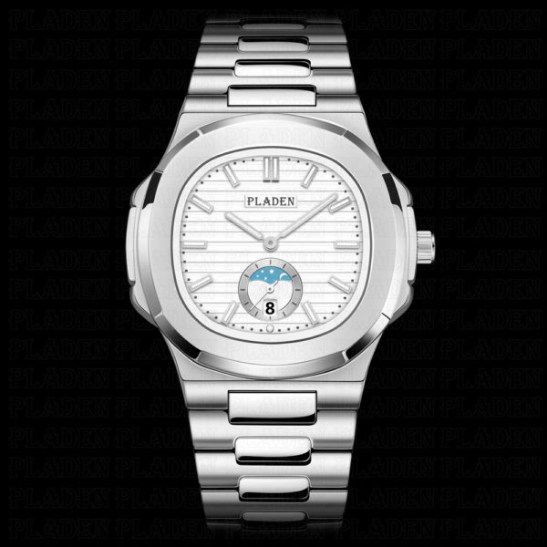 Купить Watches For Men 2021 PLADEN Famous Brand Silver High Quality Steel Strap Watch Luxury Business Sport Fashion Quartz Clock Gift цена вас порадует