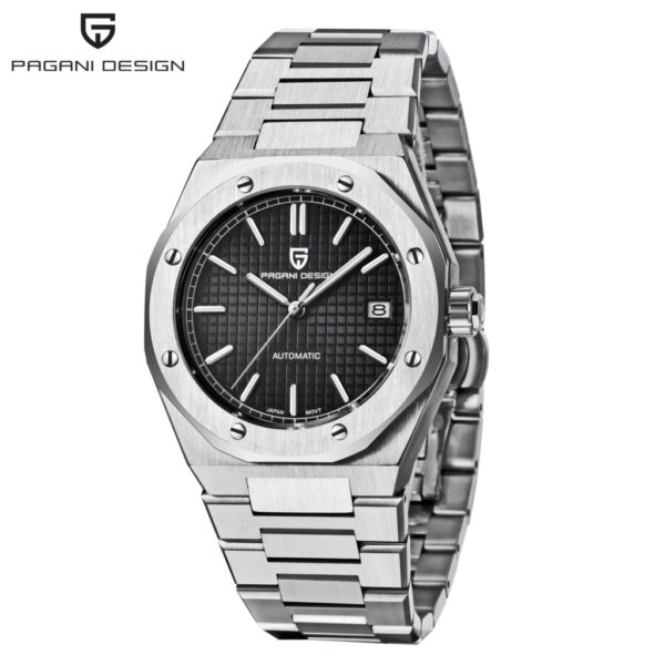 Купить 2021 New PAGANI DESIGN Top Men's Watch Stainless Steel Automatic Mechanical Wristwatch Blue Stone NH35 Military Waterproof Clock цена вас порадует