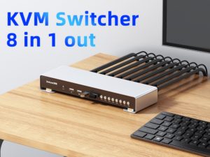 Купить Unnlink KVM Switch HDMI-compatible 4K 30Hz 8 PCs Host Share 1 PC Monitor 4 PCs USB Mouse Keyboard Pinter 8pcs Printer Cable Gift цена вас порадует