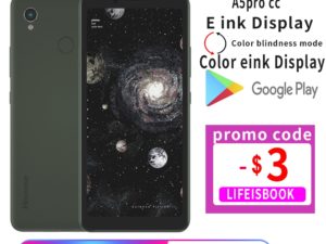 Купить Google play Hisense A5 ProCC English Téléphone Eink display Android 10 5.84 "Color Screen Face ID Finger printer ebook reader цена вас порадует