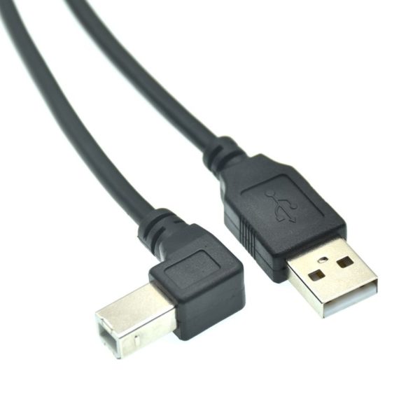 Купить 30cm 50cm 1m 1.5m 3m 90 degree Right Angle USB 2.0 Printer Cable Type A Male to Type B Male Foil+Braided inside PVC Shielding цена вас порадует