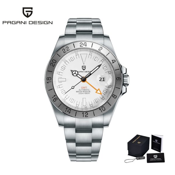 Купить Pagani Design  New GMT Top Brand Watch Men's Automatic Mechanical Watch Stainless Steel 200m Waterproof Clock Men's Reloj Hombre цена вас порадует