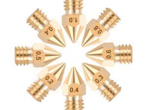 Купить 5Pieces 3D Printer Brass Copper Nozzle All Sizes 0.2/0.3/0.4/0.5/0.6/0.8/1.0 Extruder Print Head For 1.75mm MK8 Makerbot цена вас порадует