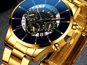 Купить GENEVA steel male clock senior brand men's sports watch men's watch casual watch calendar watch watch men's Stainless цена вас порадует