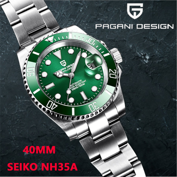 Купить 2021 PAGANI DESIGN 40mm Luxury Automatic Mechanical Watch Men's Stainless Steel Waterproof Precision Watch NH35A reloj hombre цена вас порадует