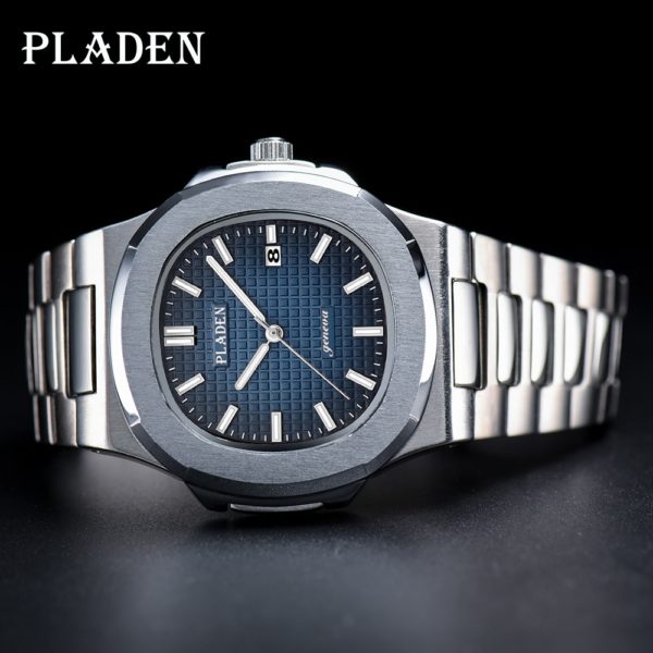 Купить PLADEN Men's Luxury Business Sport Watch Wristwatch Top Brand Men Watches Full Stainless Steel Waterproof Classic Blue Watch Men цена вас порадует