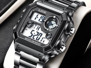 Купить LIGE 2021 NEW Luxury Brand Men Watch Military Digital Sport Wristwatch Mens Steel Strap Waterproof Clock Male Relogio Masculino цена вас порадует