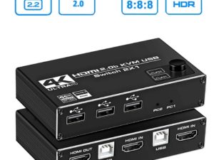 Купить KVM HDMI Switch Dual Monitor 2 In 1 Out DP KVM Switch 2 Ports 4K 60Hz HDMI KVM Switch Share Printer Keyboard Mouse 1080 цена вас порадует