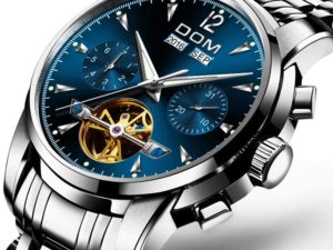 Купить DOM Tourbillon Watch Luxury Mens Watches Reloj Para Hombre Reloj Impermeable Quartz Wristwatch Relógio De Couro цена вас порадует