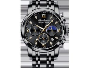 Купить POEDAGAR Fashion Mens Watches with Stainless Steel Top Brand Luxury Chronograph Quartz Watch Men Relogio Masculino Reloj Hombre цена вас порадует