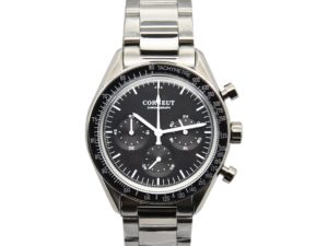 Купить Corgeut 40MM Mens 24-Hour Multi-Function Stainless Steel Chronograph Quartz Watch часы мужские Leather Sport Relogio Masculino цена вас порадует