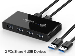 Купить Ugreen USB KVM Switch USB 3.0 2.0 Switcher for Keyboard Mouse Printer Xiaomi Mi Box 2 Port Sharing 4 Device USB Power USB Hub цена вас порадует