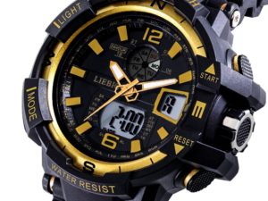 Купить New Fashion Men Sports Watches Military 2 Time Dual Display Back Light Date Electronic Quartz Wristwatch Relogio Masculino L4006 цена вас порадует