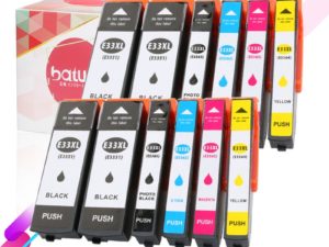 Купить 12pcs 33XL T3351 3361 3362 compatible Ink Cartridges for Epson XP-900 xp-830 xp-645 640 635 630 540 530 printer цена вас порадует