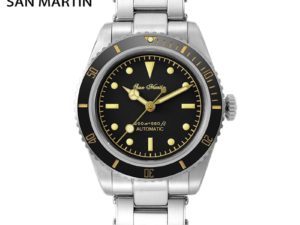 Купить San Martin Diver Watch 6200 Retro Water Ghost Luxury Sapphire NH35 Men Automatic Mechanical Watches 20Bar Waterproof Luminous цена вас порадует