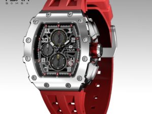 Купить TSAR BOMBA Mens Watches Japan VK67 Movement Rubber Strap Luxury Sport Chronograph Clock Sapphire Mirror Waterproof Wristwatches цена вас порадует