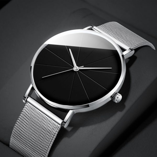 Купить 2021 Minimalist Men's Fashion Watches Simple Men Business Ultra Thin Stainless Steel Mesh Belt Quartz Watch reloj hombre цена вас порадует