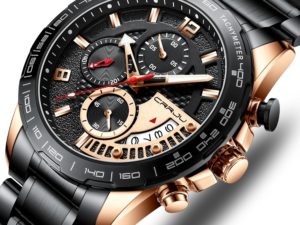 Купить CRRJU Fashion Men Watch Top Luxury  Brand Quartz Wristwatch with Stainless Steel Waterproof Chronograph Sports Watch Male Clock цена вас порадует