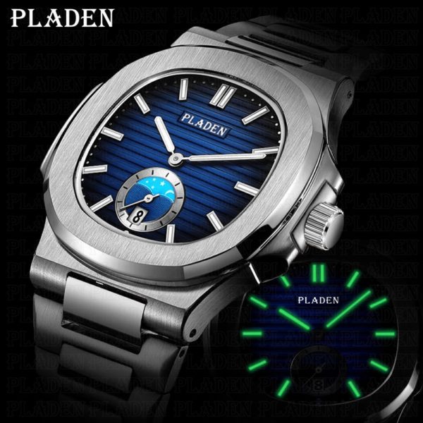 Купить 2021 NEW PLADEN Men's Watches Luxury Brand Quartz Watch Automatic Date Male Business Japan Movt Reloj Diver Relogio Masculino цена вас порадует