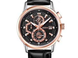 Купить DOM Top Brand Luxury Watch Fashion Leather Waterproof Quartz Clock Mens Watches Military Sport Relogio Masculino цена вас порадует