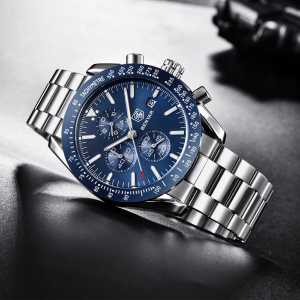 Купить BENYAR top brand luxury all-steel business quartz watch men's casual waterproof watch sports clock men's Relogio Masculino цена вас порадует