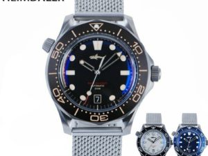 Купить HEIMDALLR Diving Watch NH35 Automatic Mechanical C3 Luminous Black Blue White Dial Titanium Sea Ghost 200M Steel Nylon Band NTTD цена вас порадует