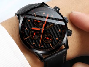 Купить Quartz Watch Men's Fashion Contrast Color Trend Three Eyes Six Needles Waterproof Luminous Luxury High-end Watch WA17 цена вас порадует