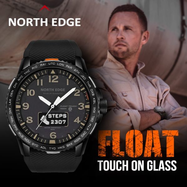 Купить NORTH EDGE Digital Watch Men Smart Sport Waterproof Swim Fitness Sports Heart Rate Monitor Smart Watches Bluetooth Android IOS цена вас порадует