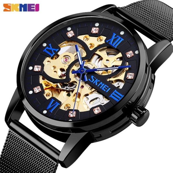 Купить Relogio Masculino SKMEI Creative Automatic Watch Men Mechanical Wristwatches Mens Gear Hollow Art Dial Strainless Steel Strap цена вас порадует