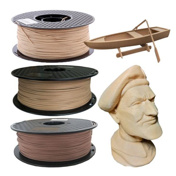 Купить 3D Printer Filament Wood PLA 1.75mm Light Dark Mahogany Wooden Color 1Kg 500g 250g for Choose 1.75 Threads 3D Printing  Material цена вас порадует